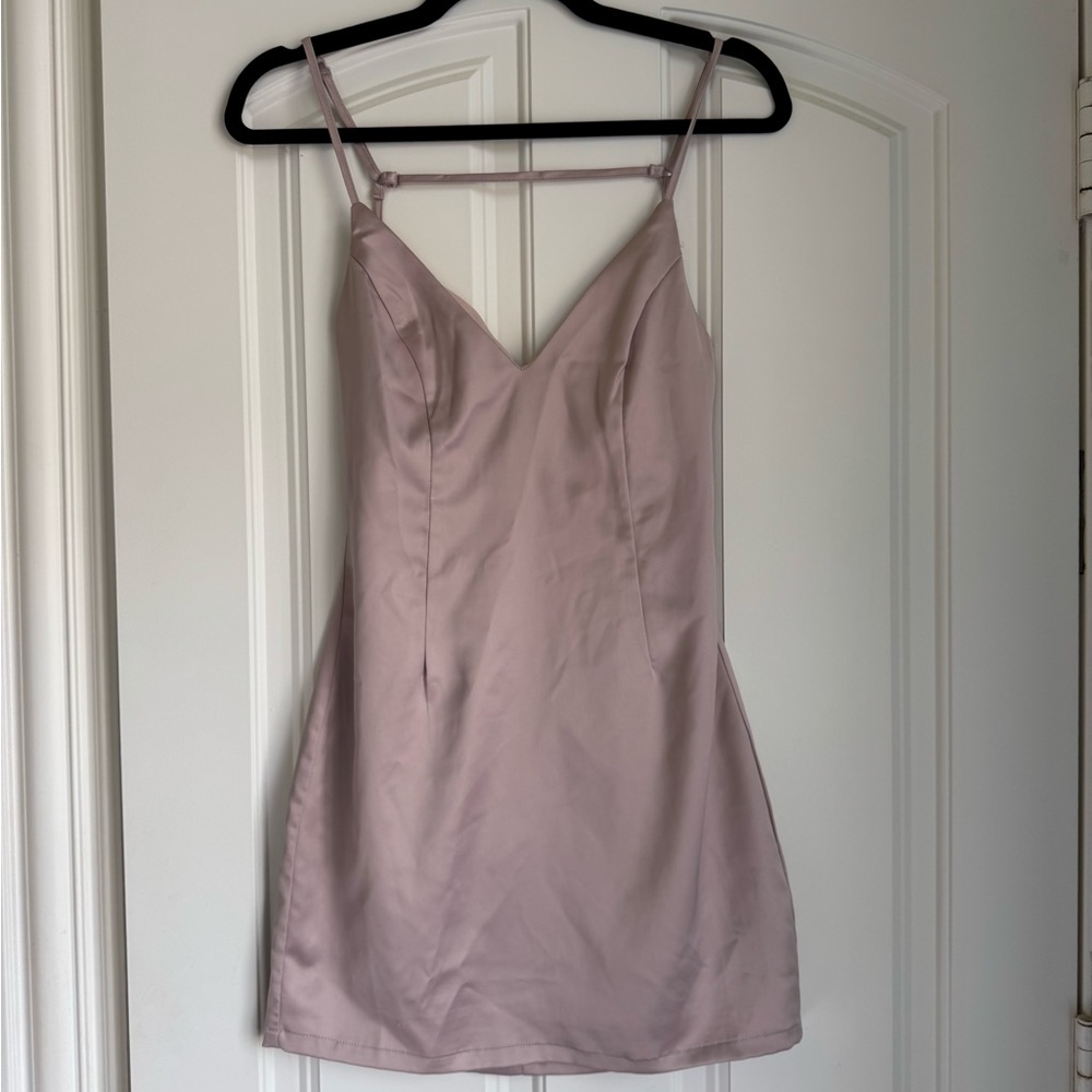 Superdown Blush Satin Dress XS